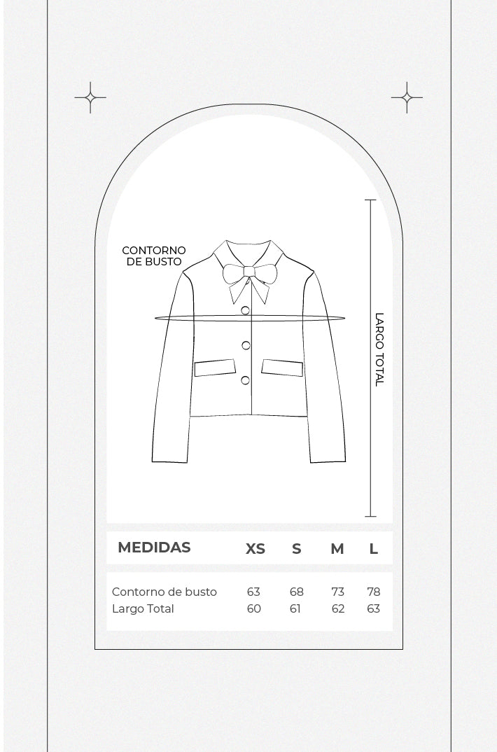 Blazer tweed contraste - Perla