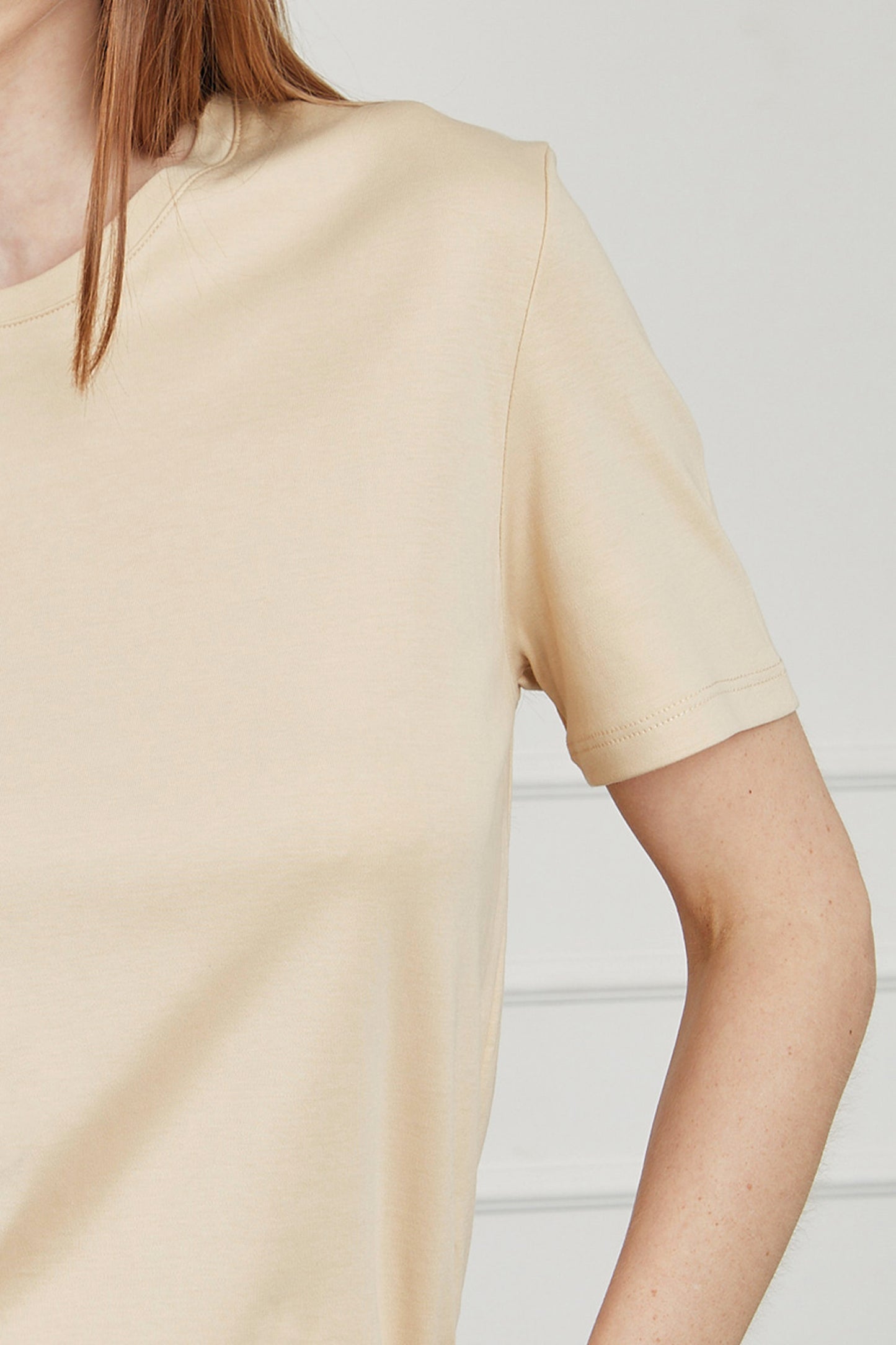 Camiseta algodón pima - Beige