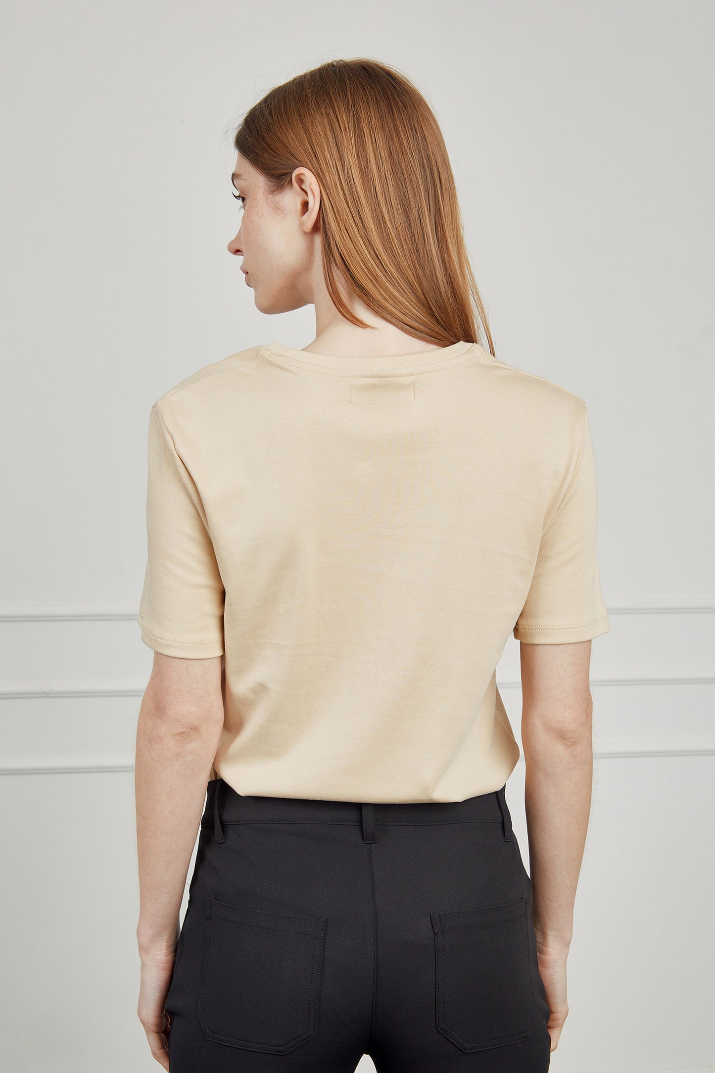 Camiseta algodón pima - Beige