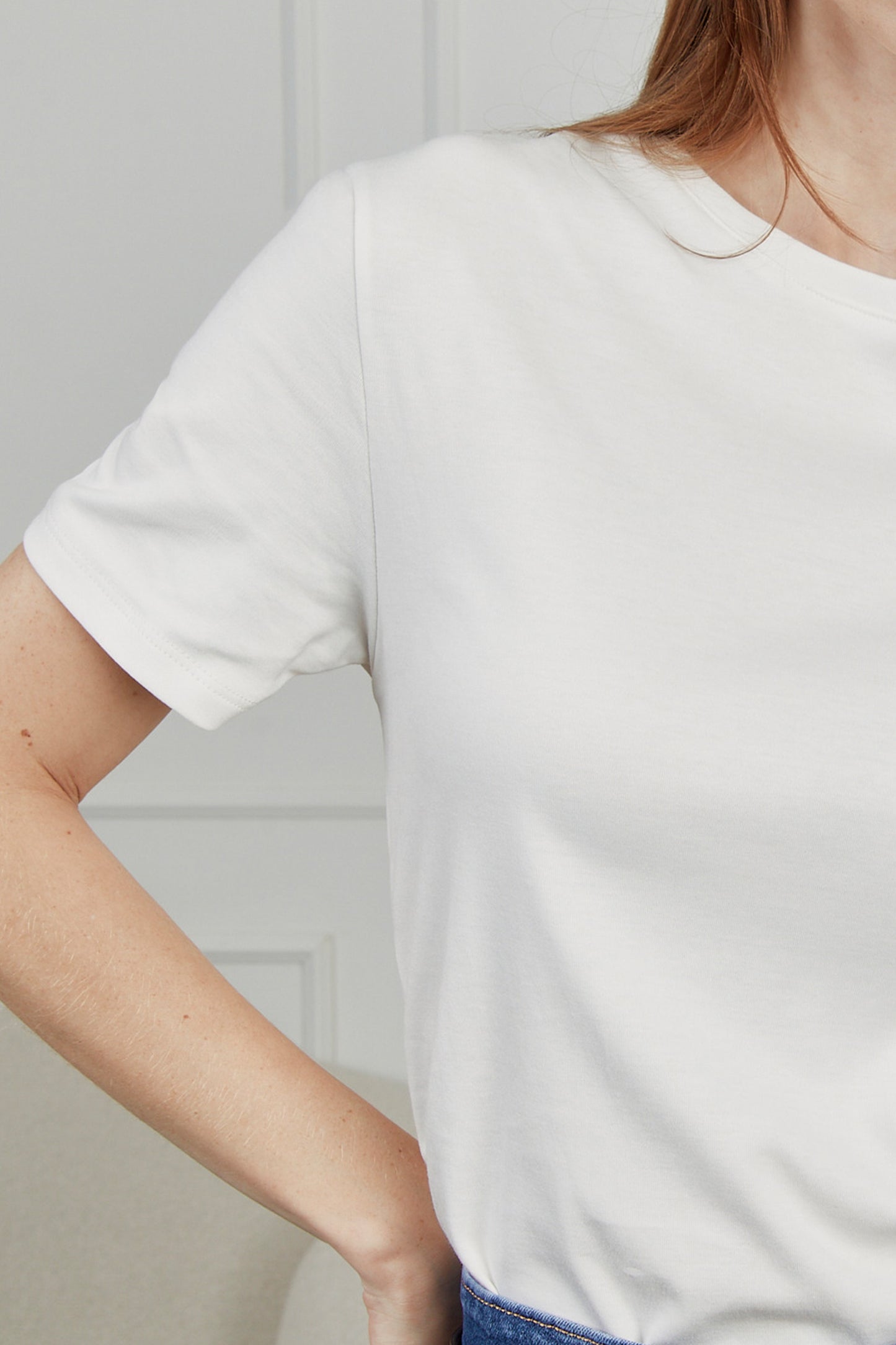 Camiseta algodón pima - Blanco