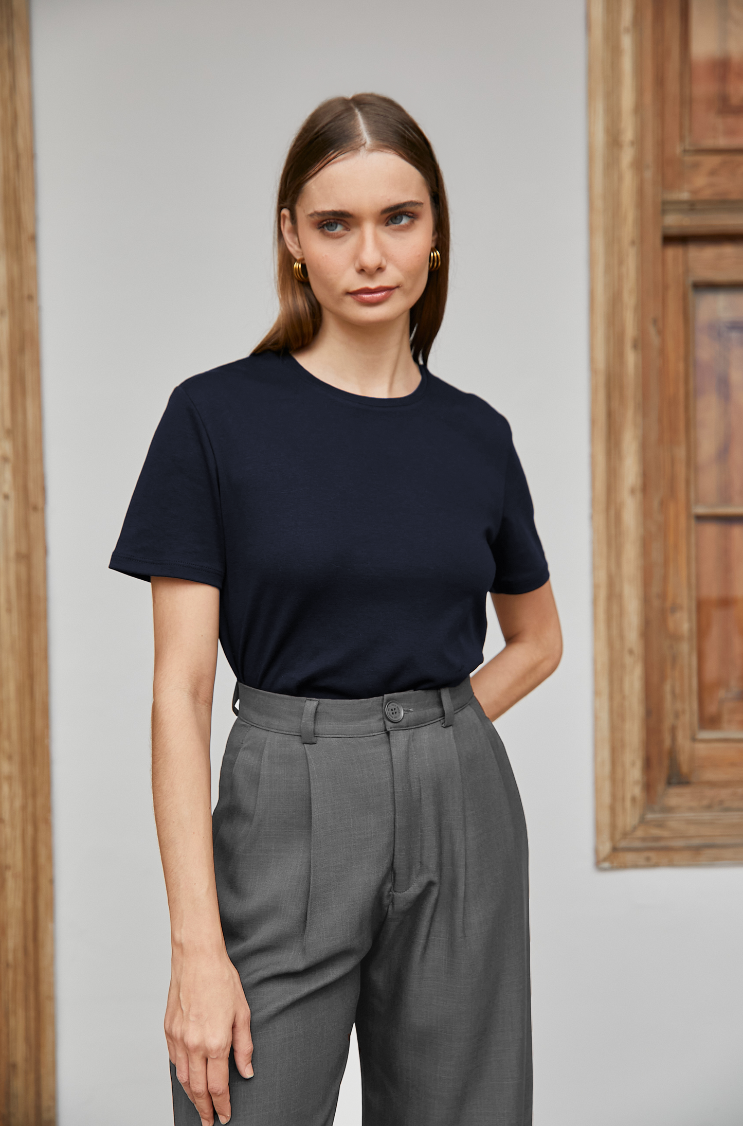 Camiseta algodón pima - Azul