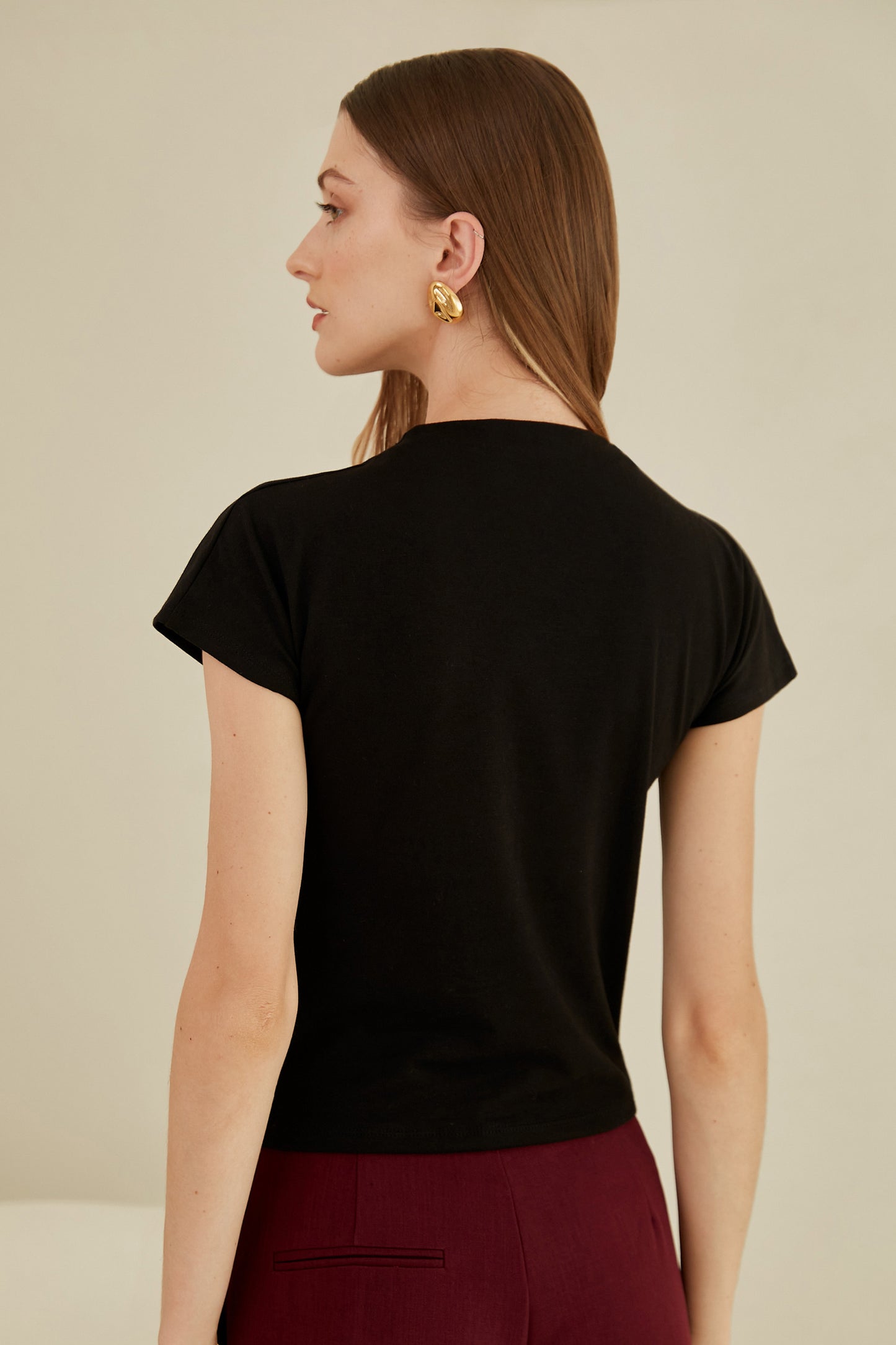 Top cuello alto - Negro