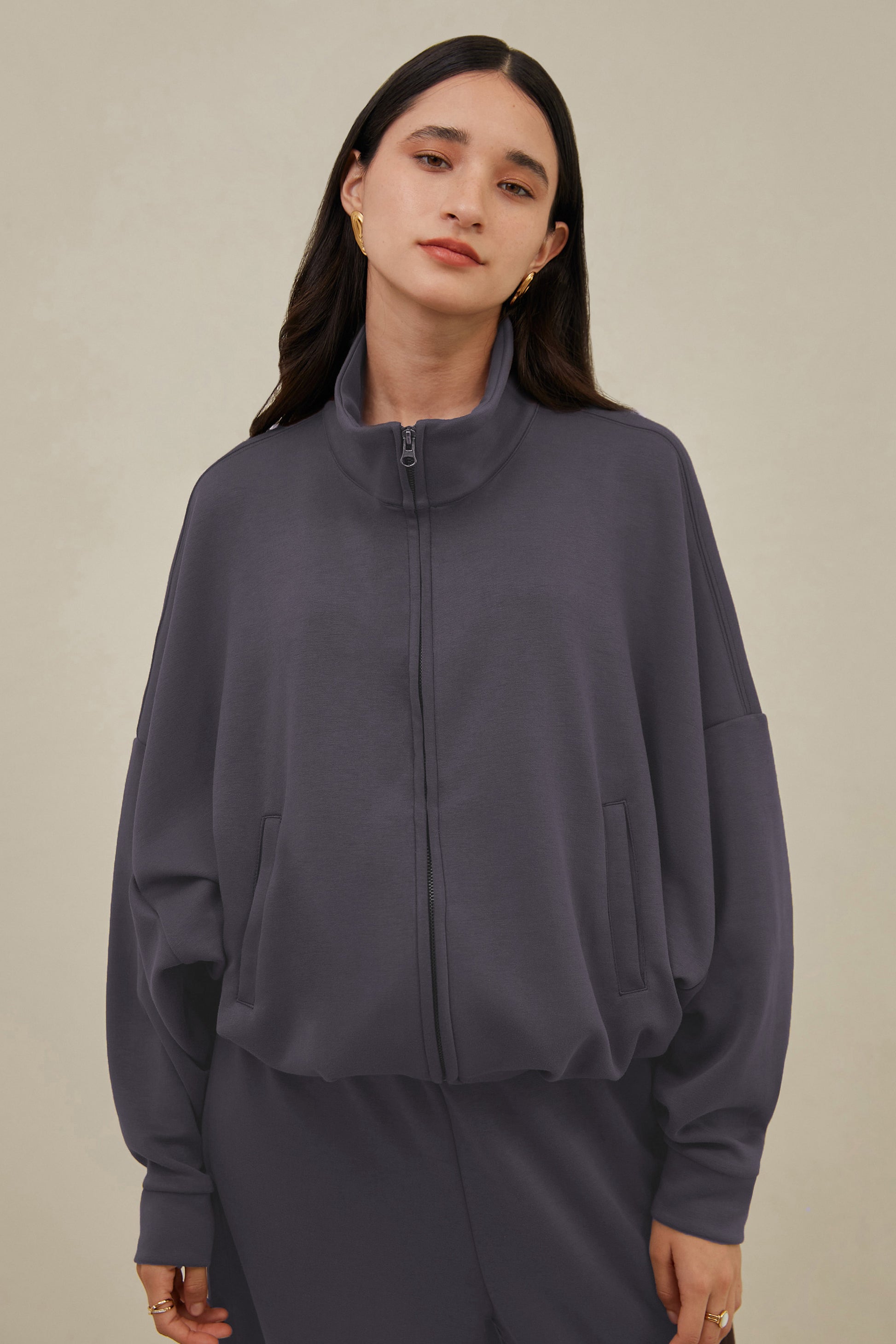 Chaqueta bomber soft - Gris oscuro