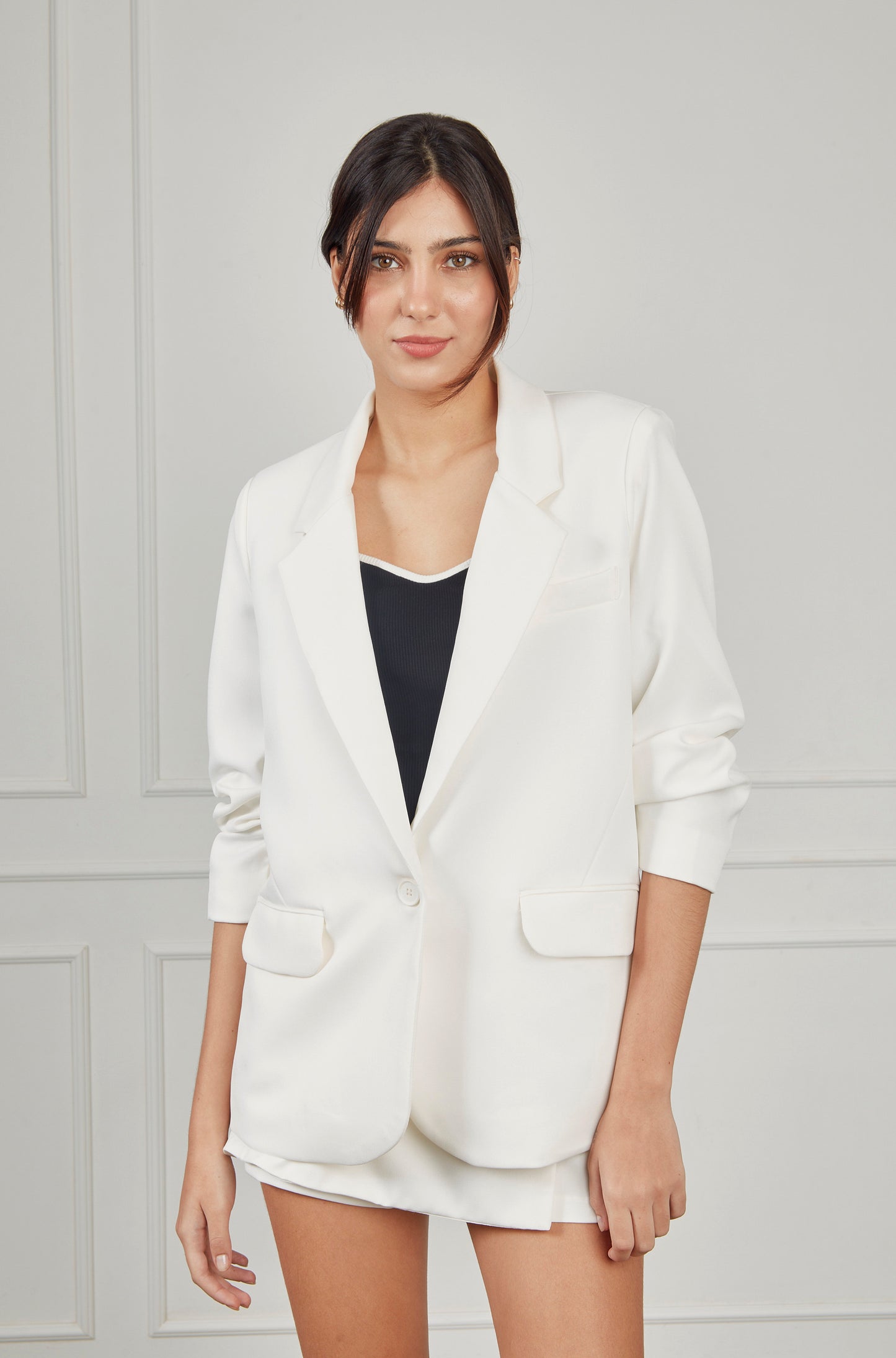 Blazer sastre oversized - Perla
