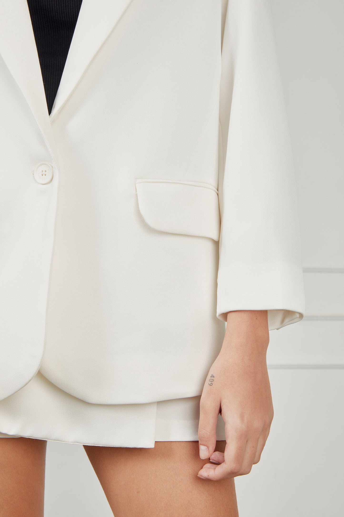 Blazer sastre oversized - Perla