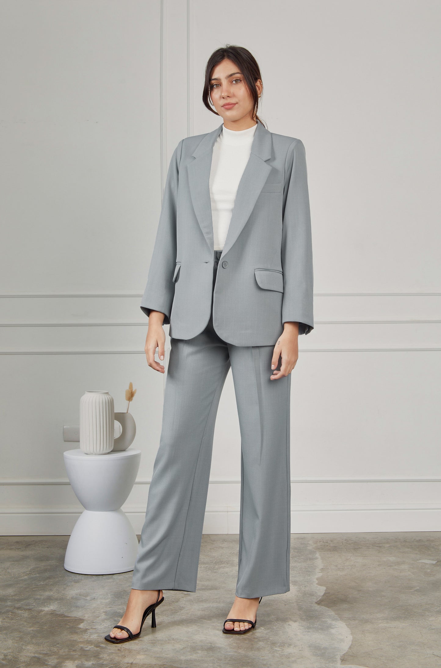 Blazer sastre oversized - Gris