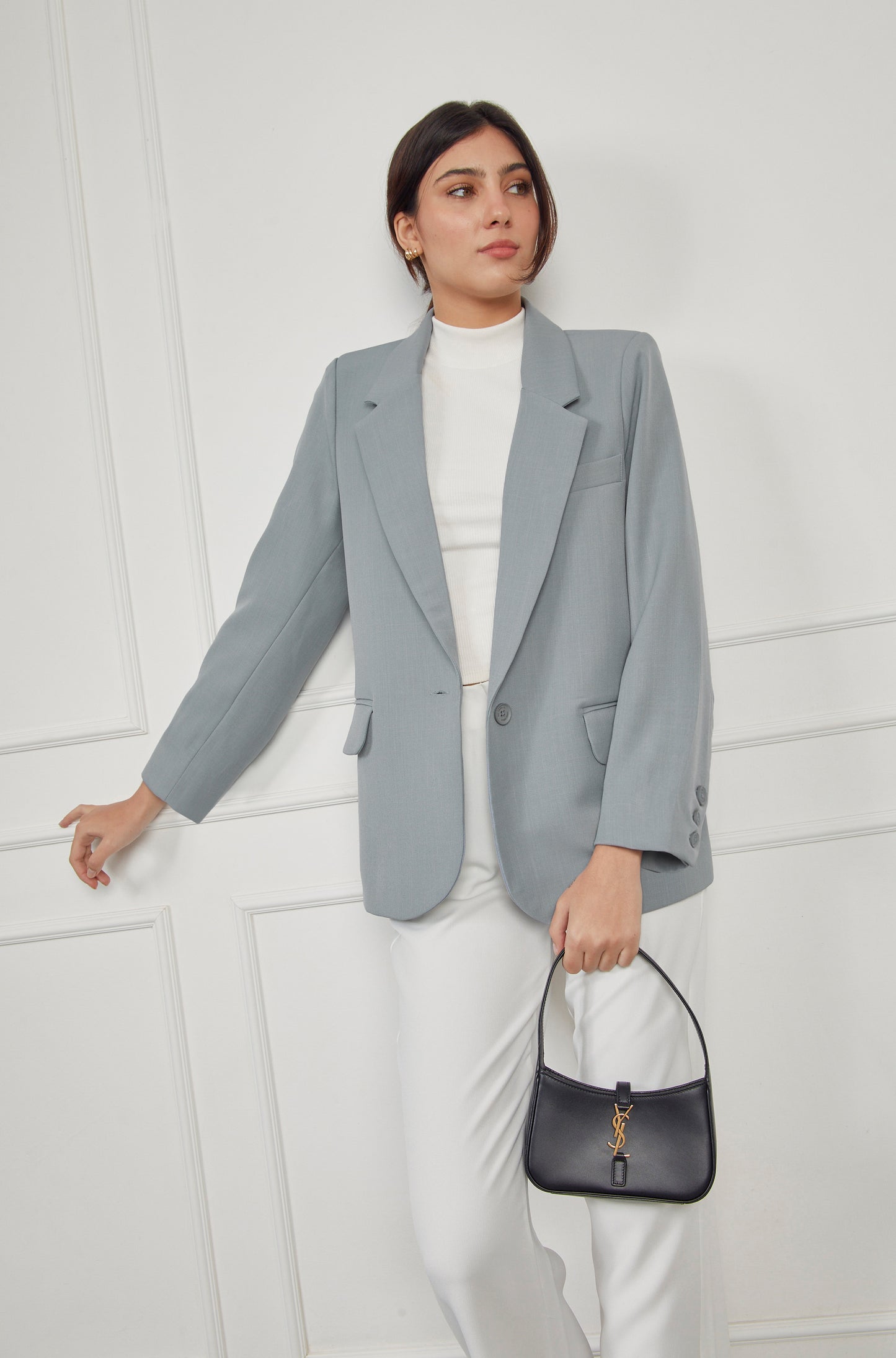 Blazer sastre oversized - Gris