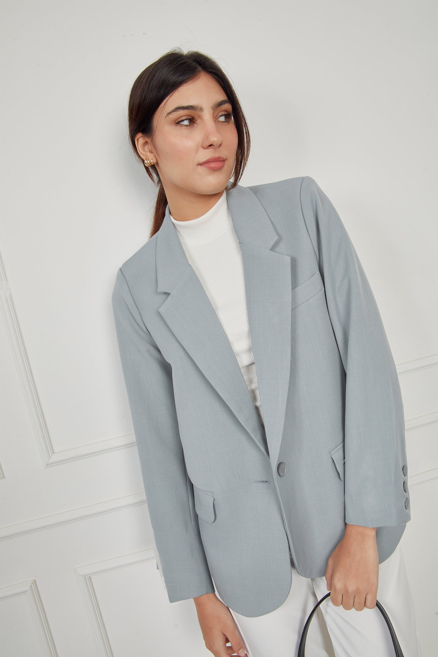 Blazer sastre oversized - Gris