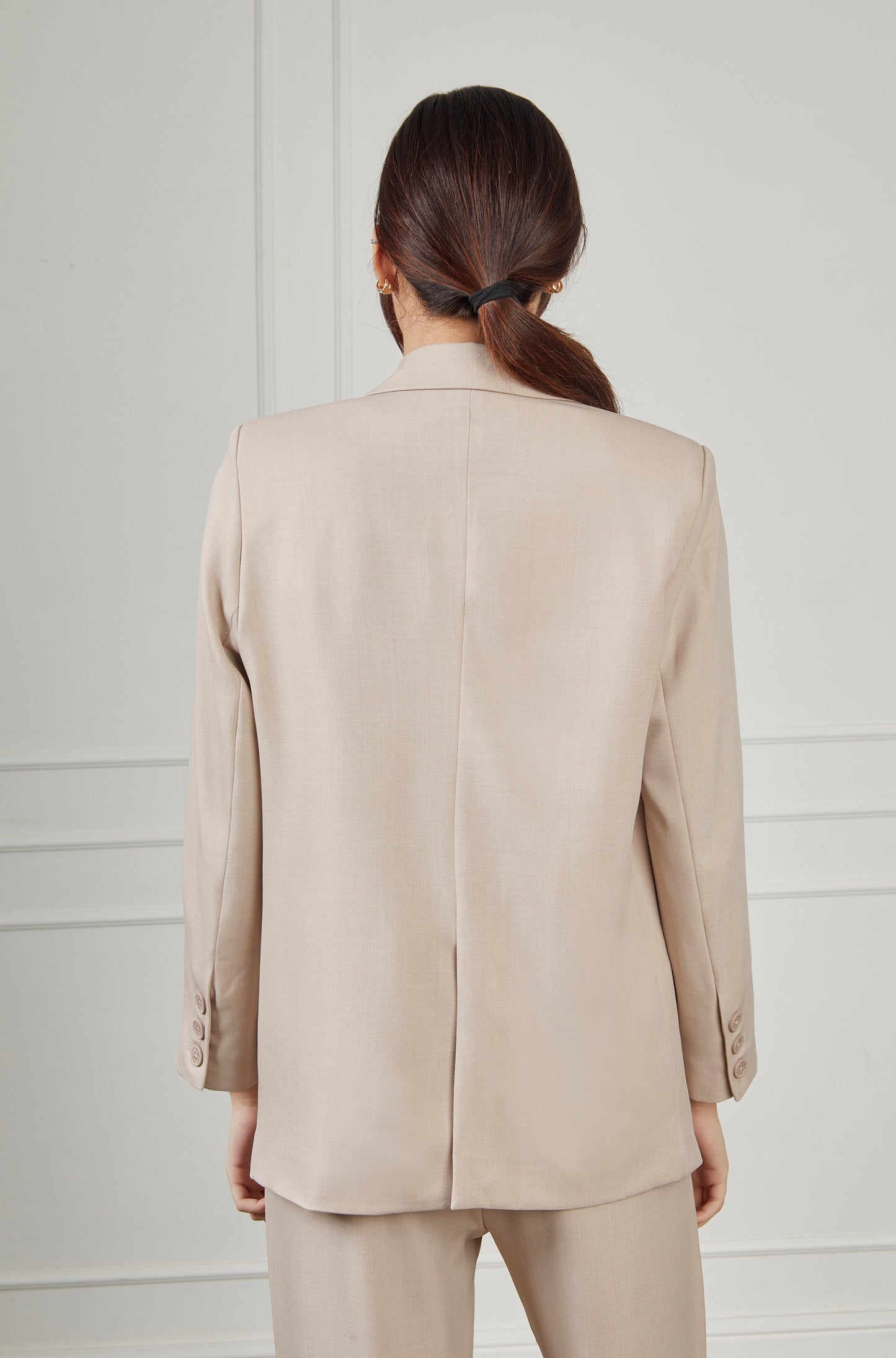 Blazer sastre oversized - Beige