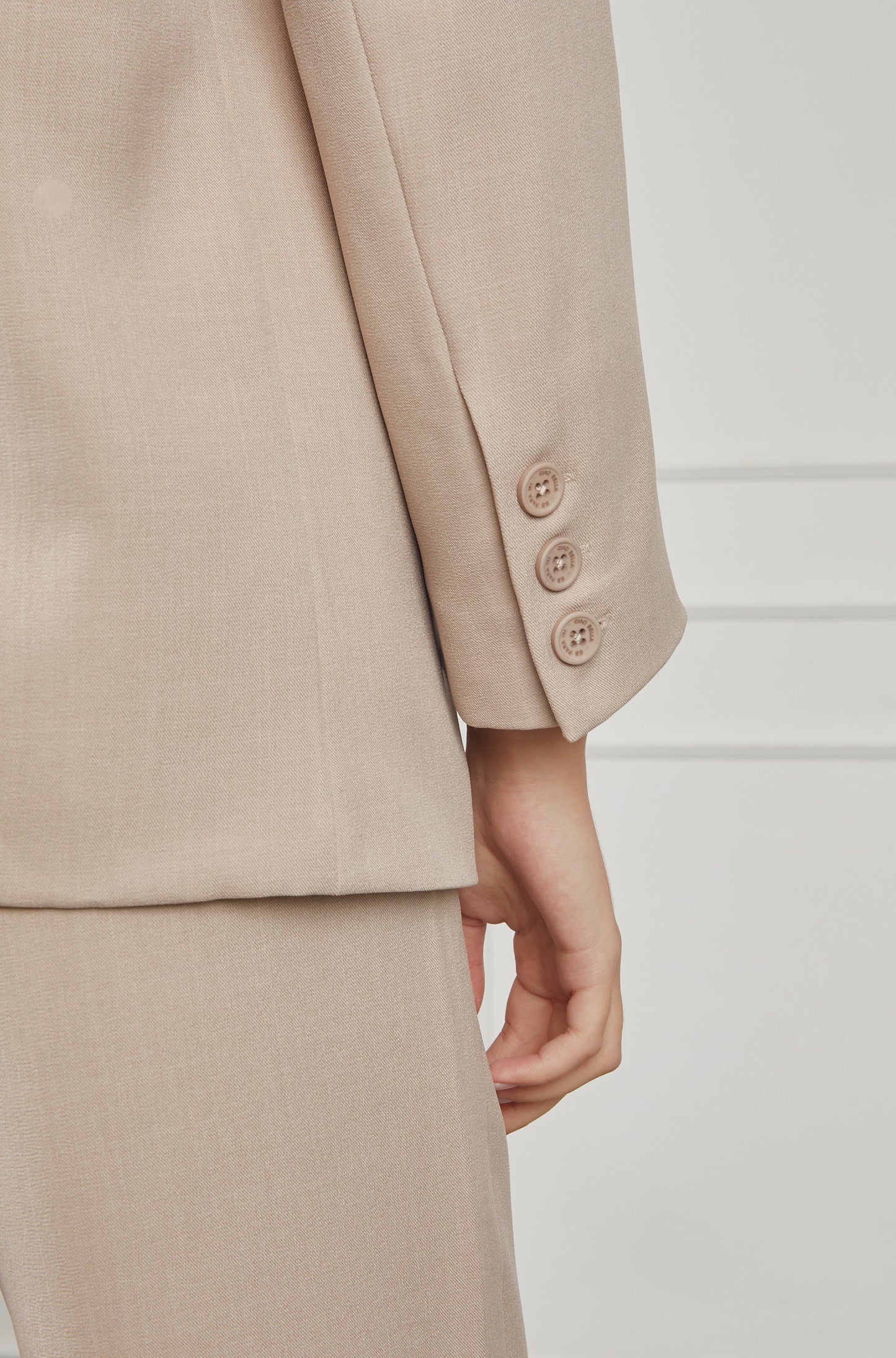Blazer sastre oversized - Beige