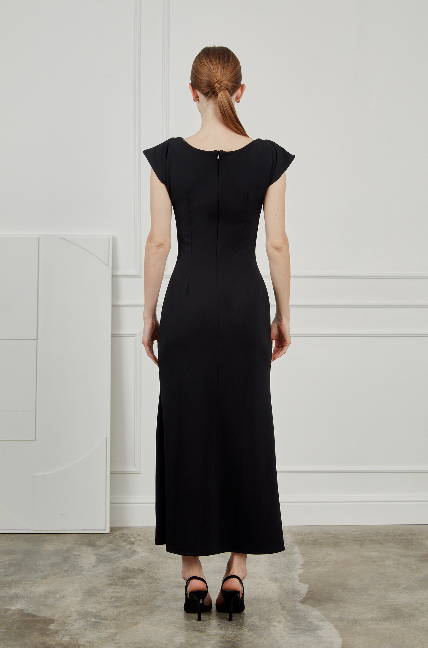 Vestido midi sirena - Negro