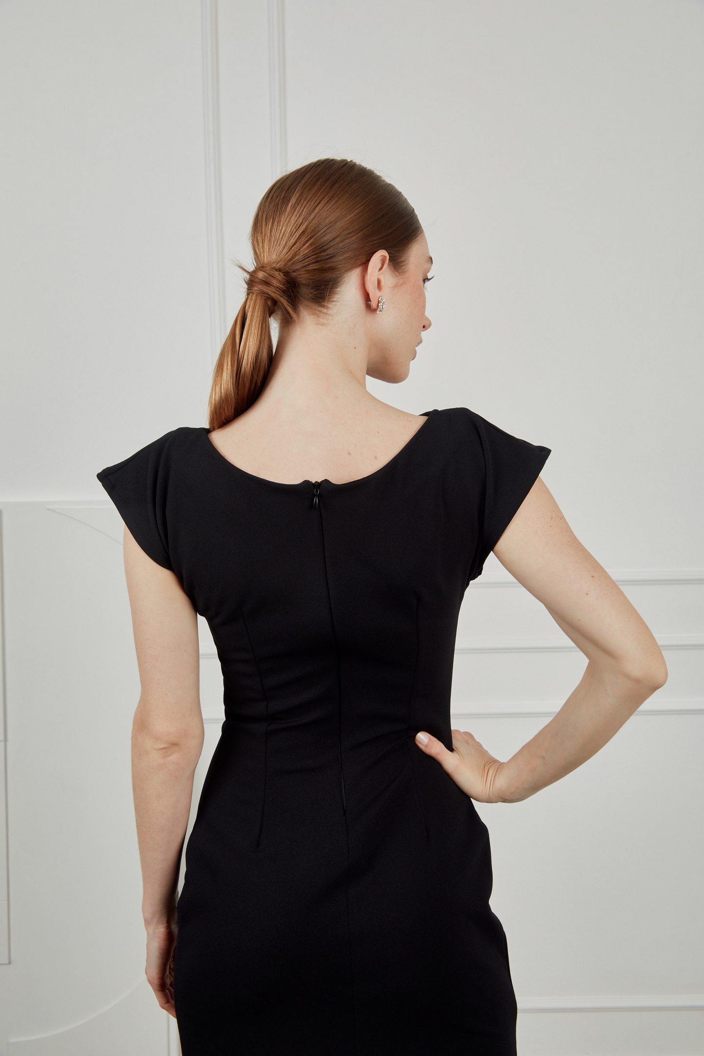Vestido midi sirena - Negro