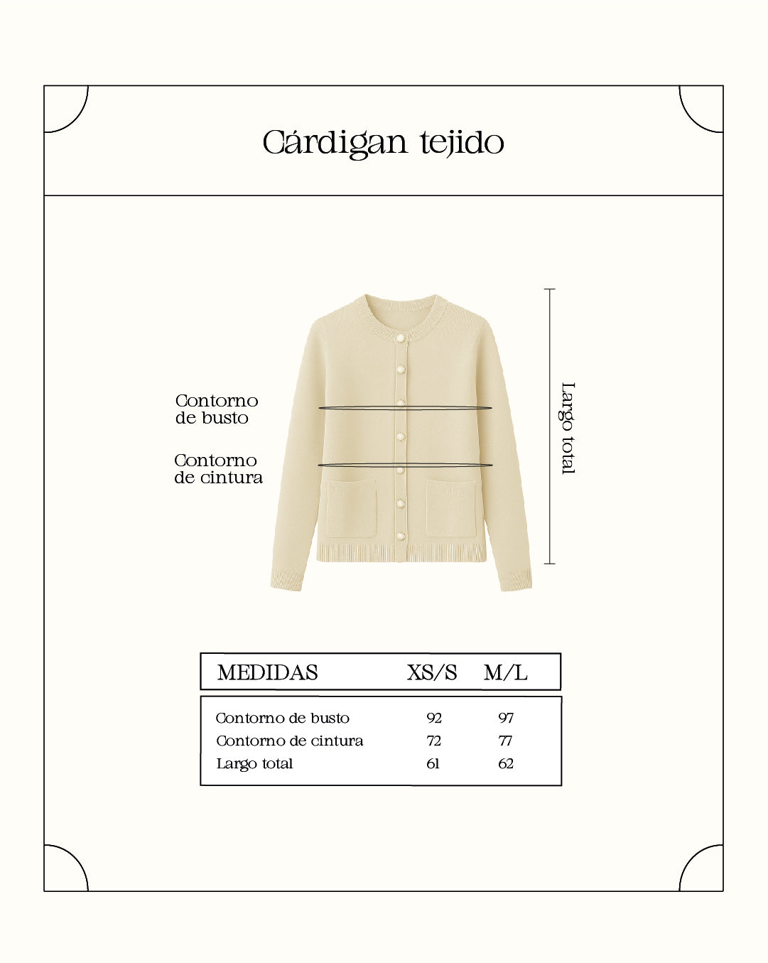 Cárdigan soft tejido - Perla