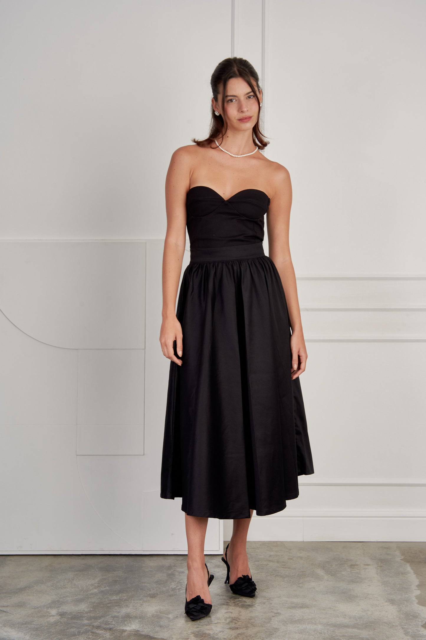 Corset escote corazón - Negro
