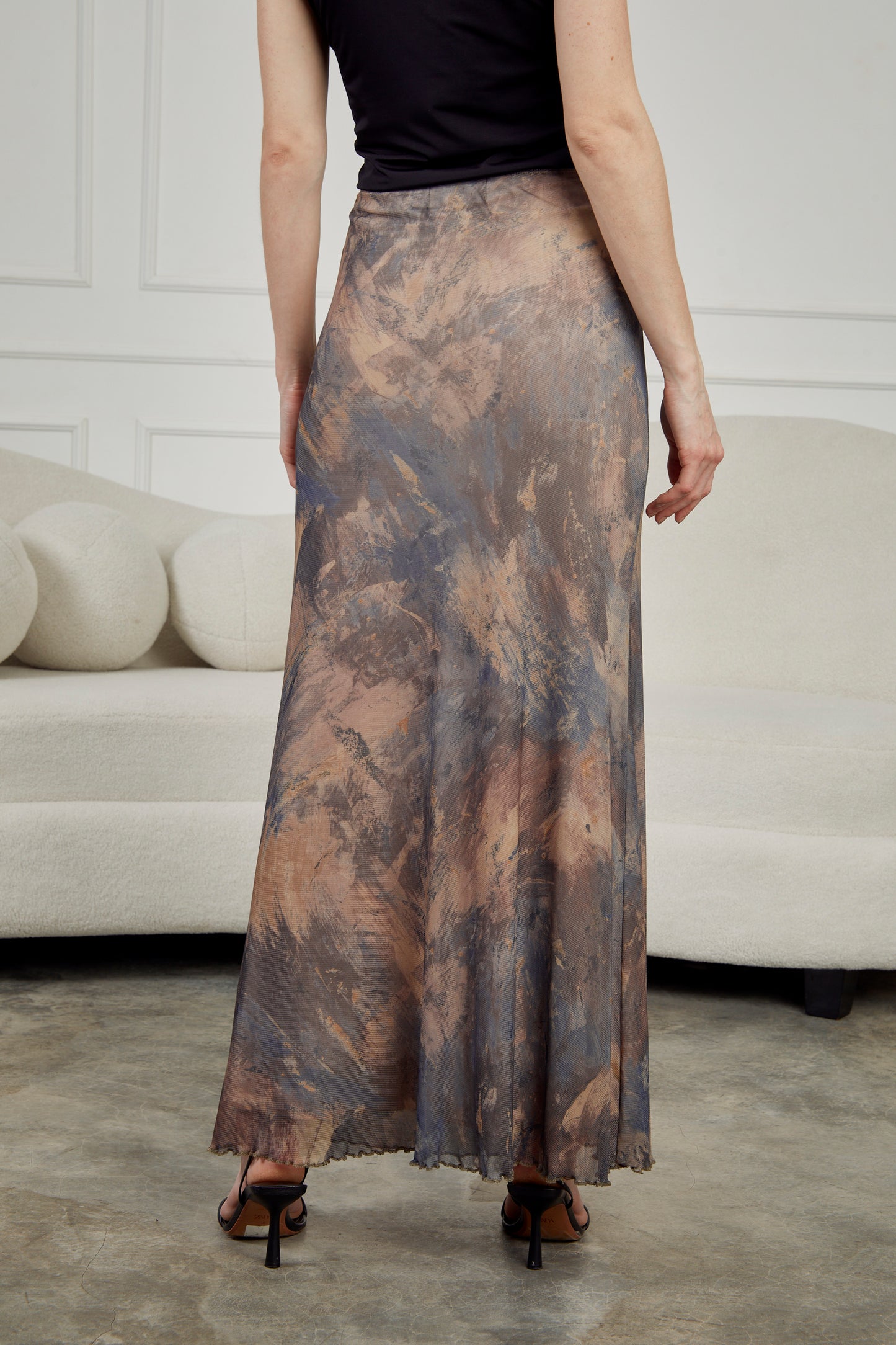 Falda mesh larga sirena - Estampado