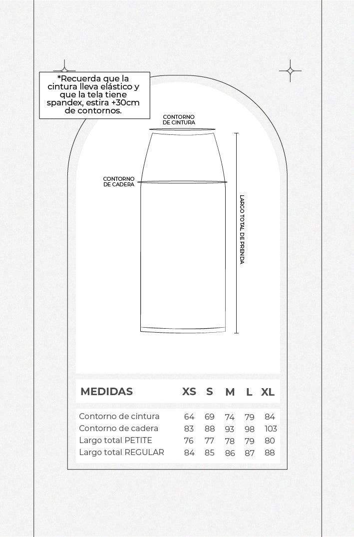 Falda midi soft - Perla