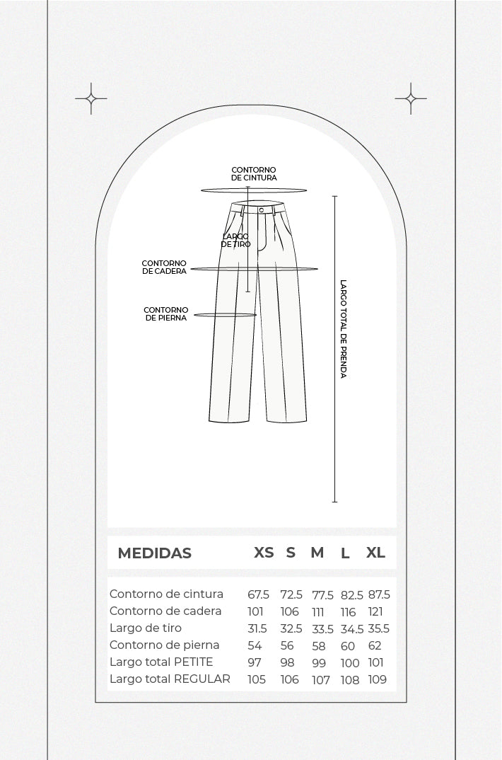Pantalón drill wide leg - Perla