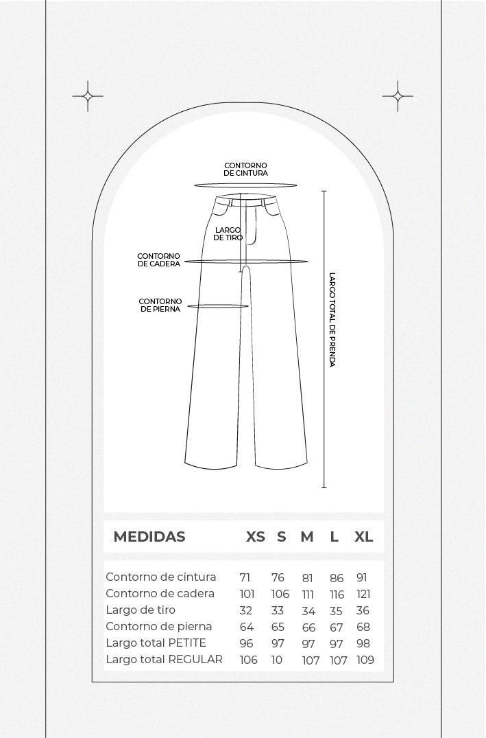 Pantalón drill wide leg - Beige