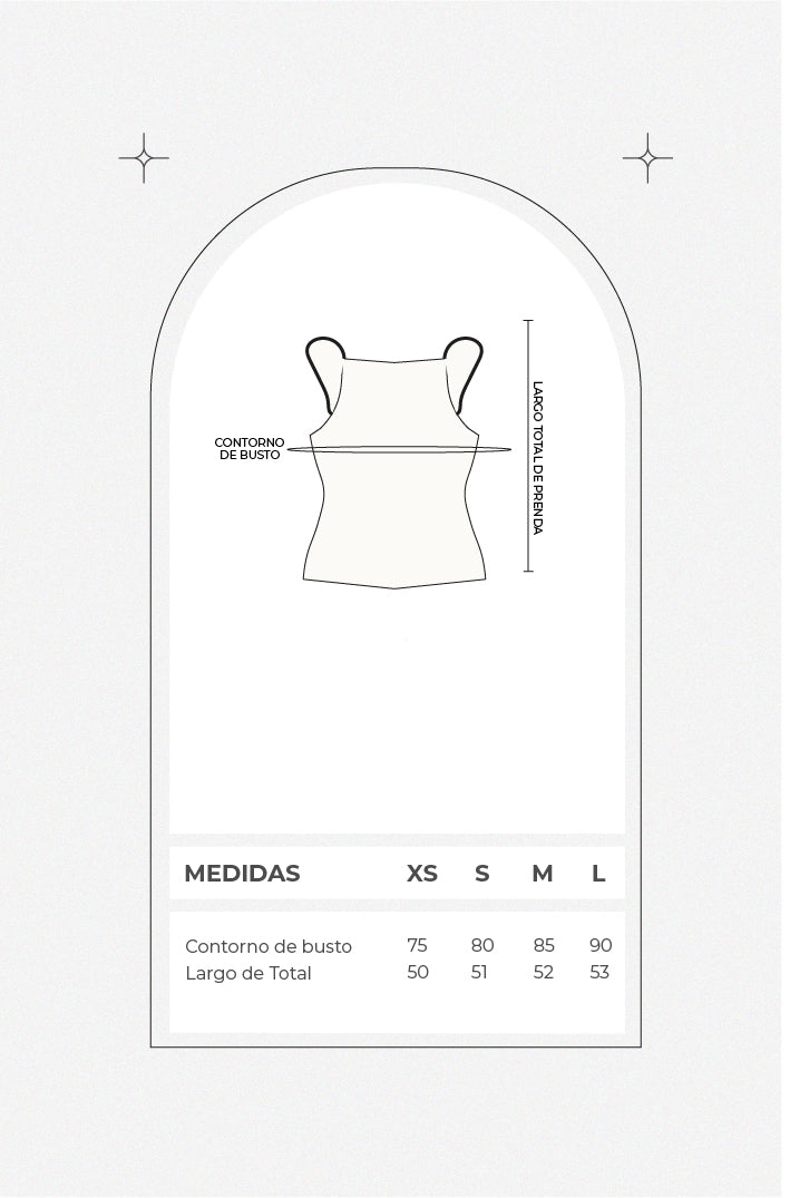 Top largo espalda descubierta - Perla
