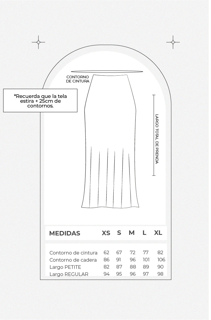 Falda larga mesh sirena - Gris