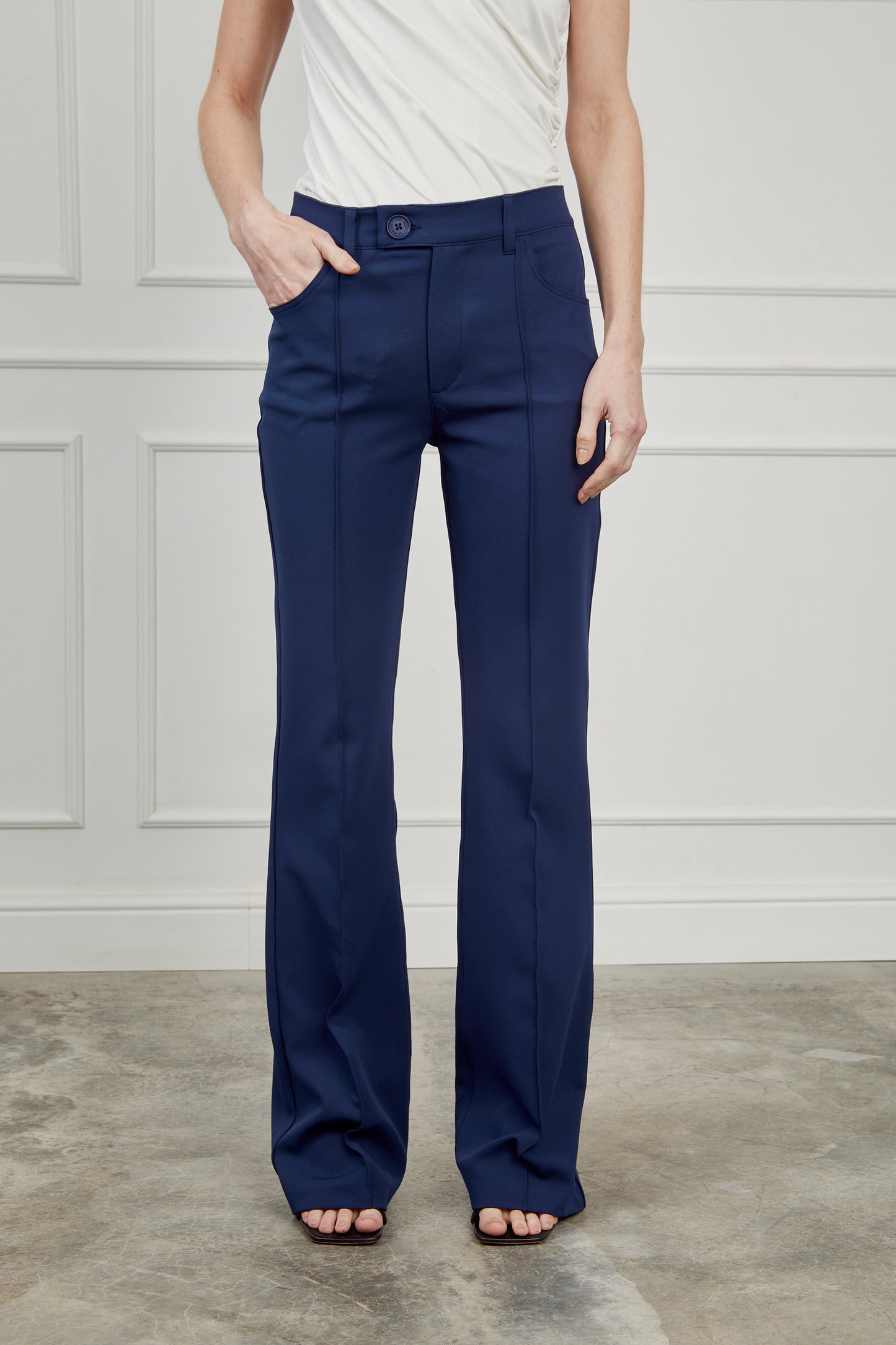 Pantalón sastre acampanado - Azul