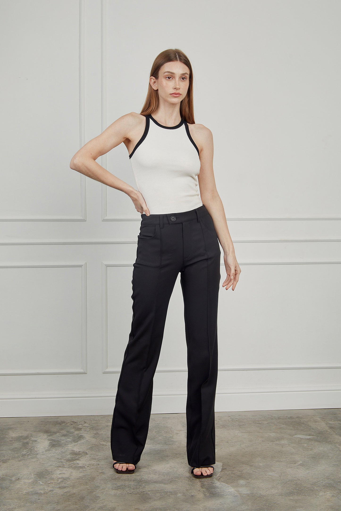 Pantalón sastre acampanado - Negro