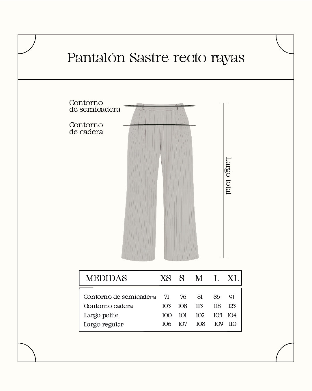 Pantalón sastre recto rayas - Gris