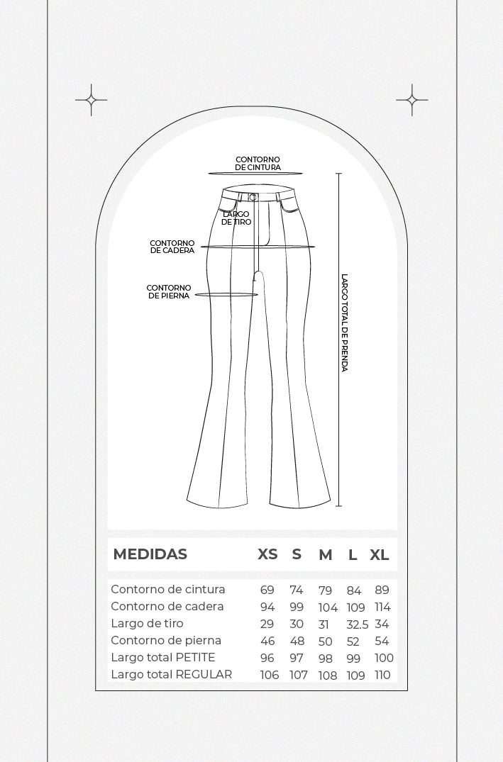Pantalón sastre acampanado - Negro