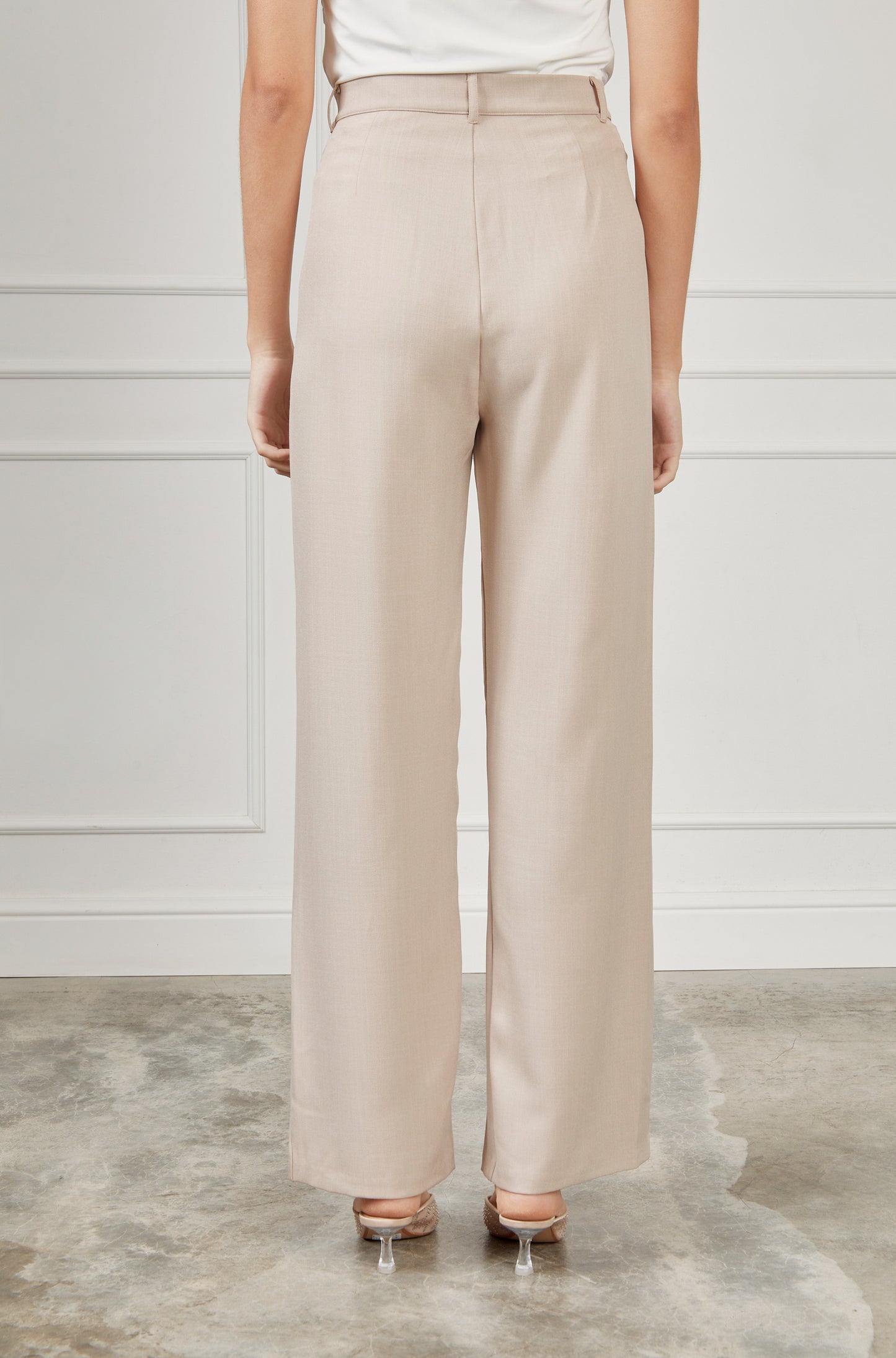 Pantalón sastre recto - Beige