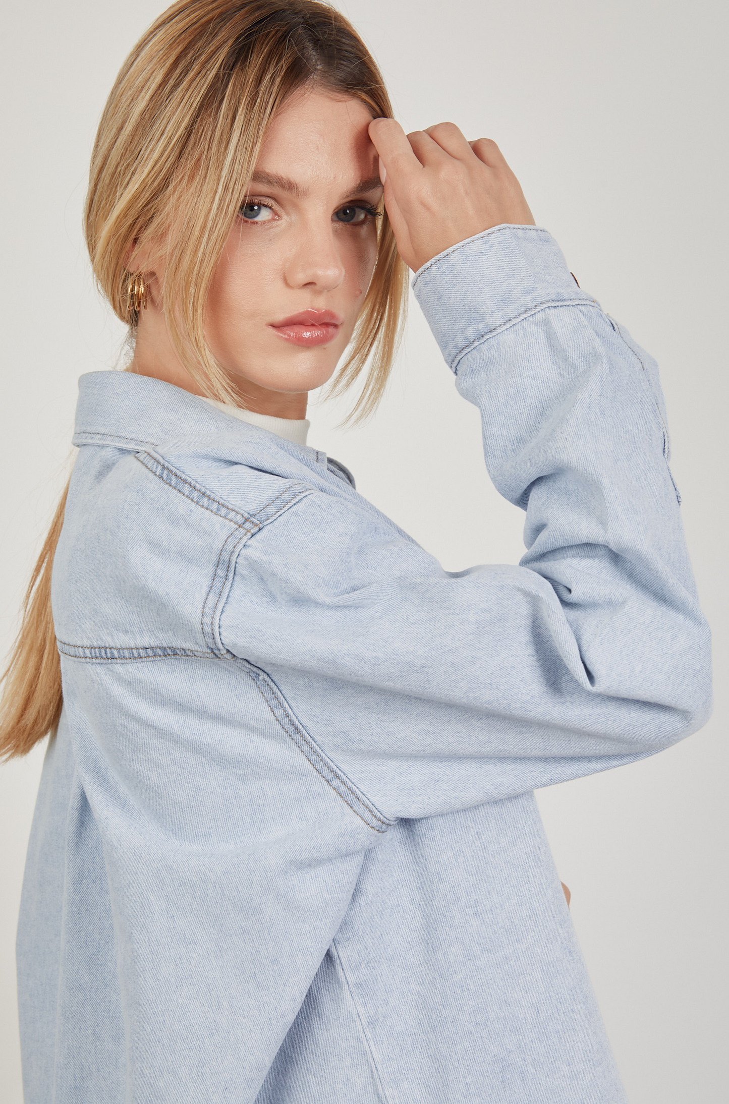 Sobrecamisa Denim - Celeste