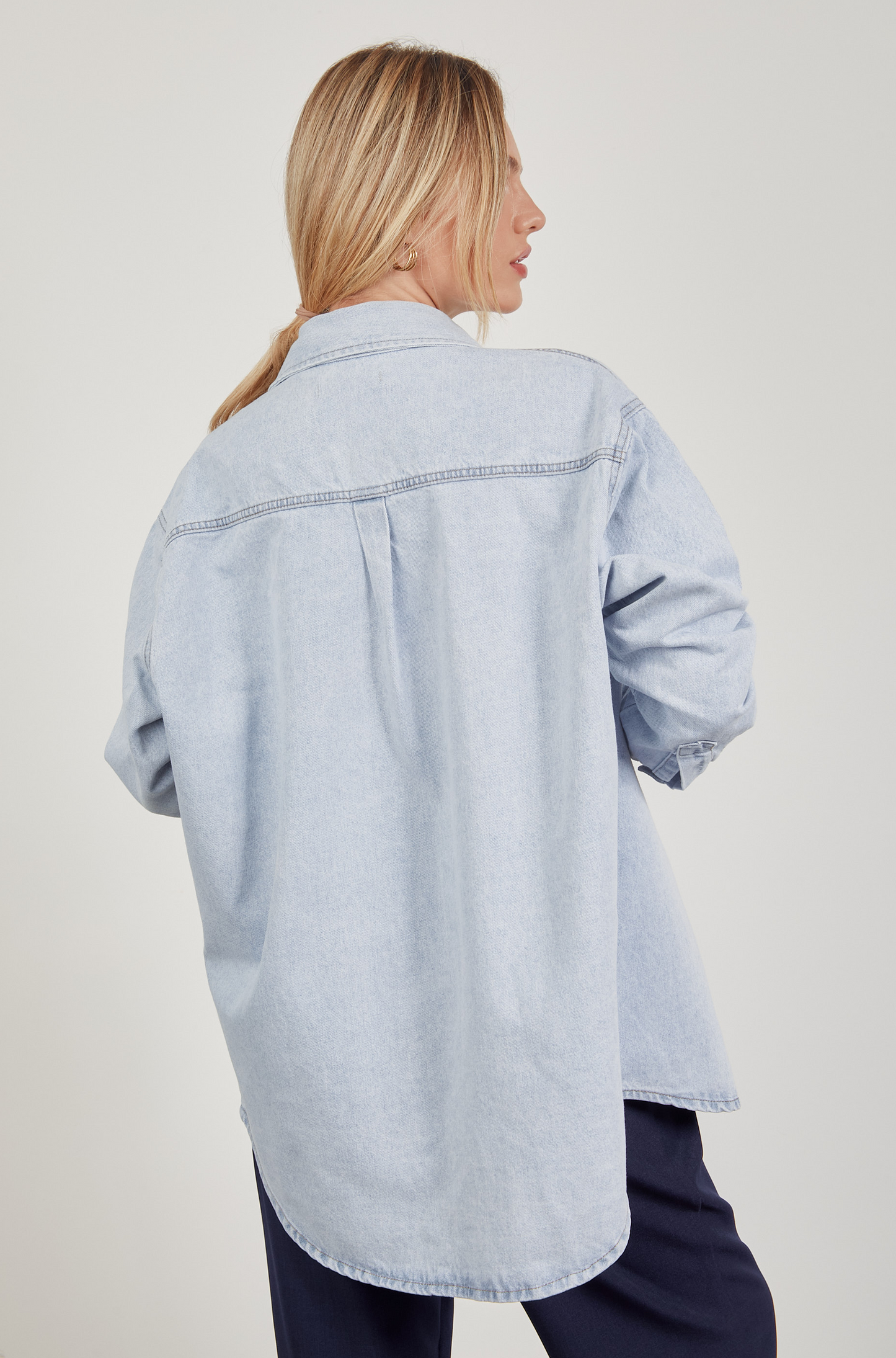 Sobrecamisa Denim - Celeste