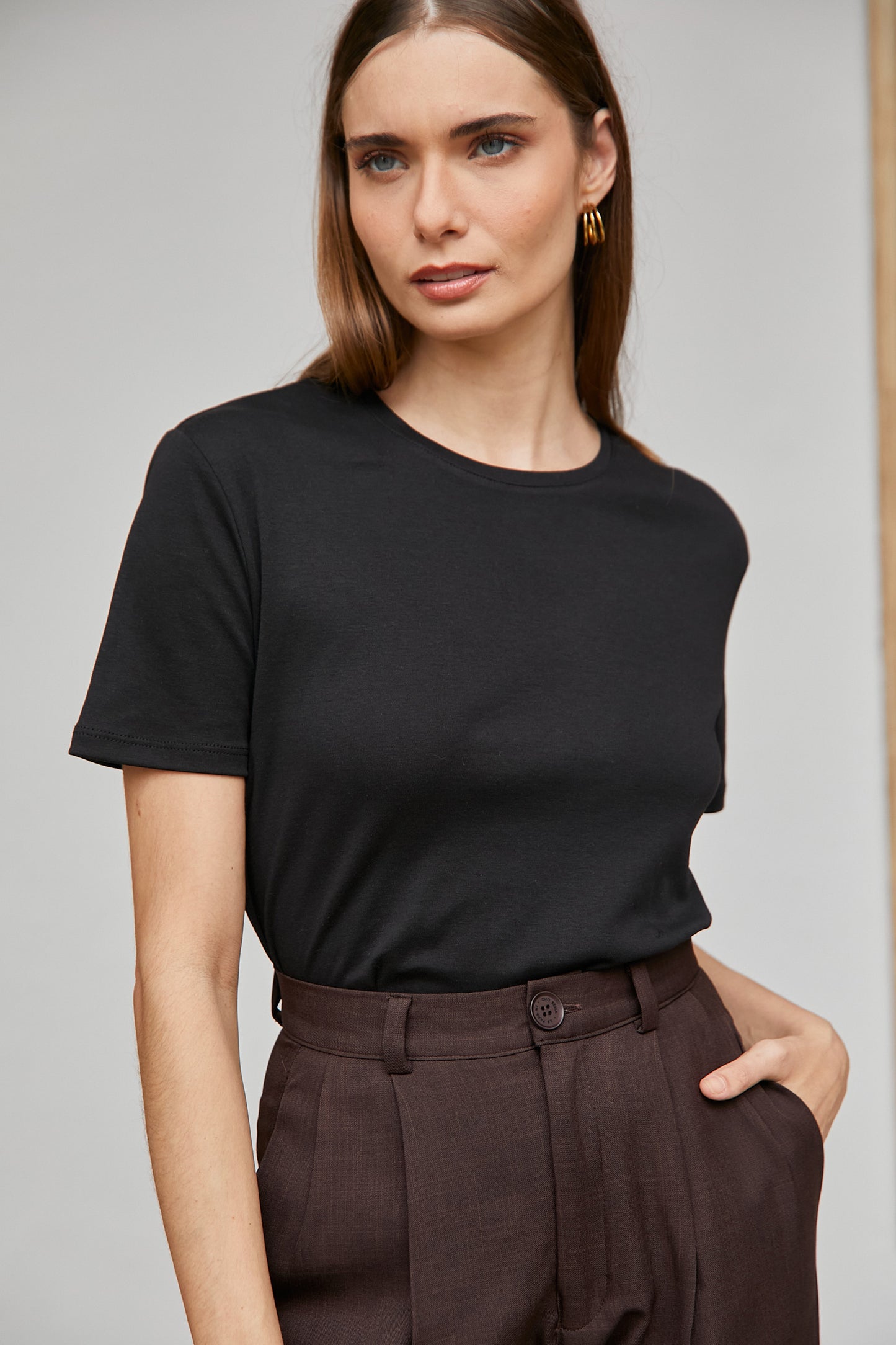 Camiseta algodón pima - Negro