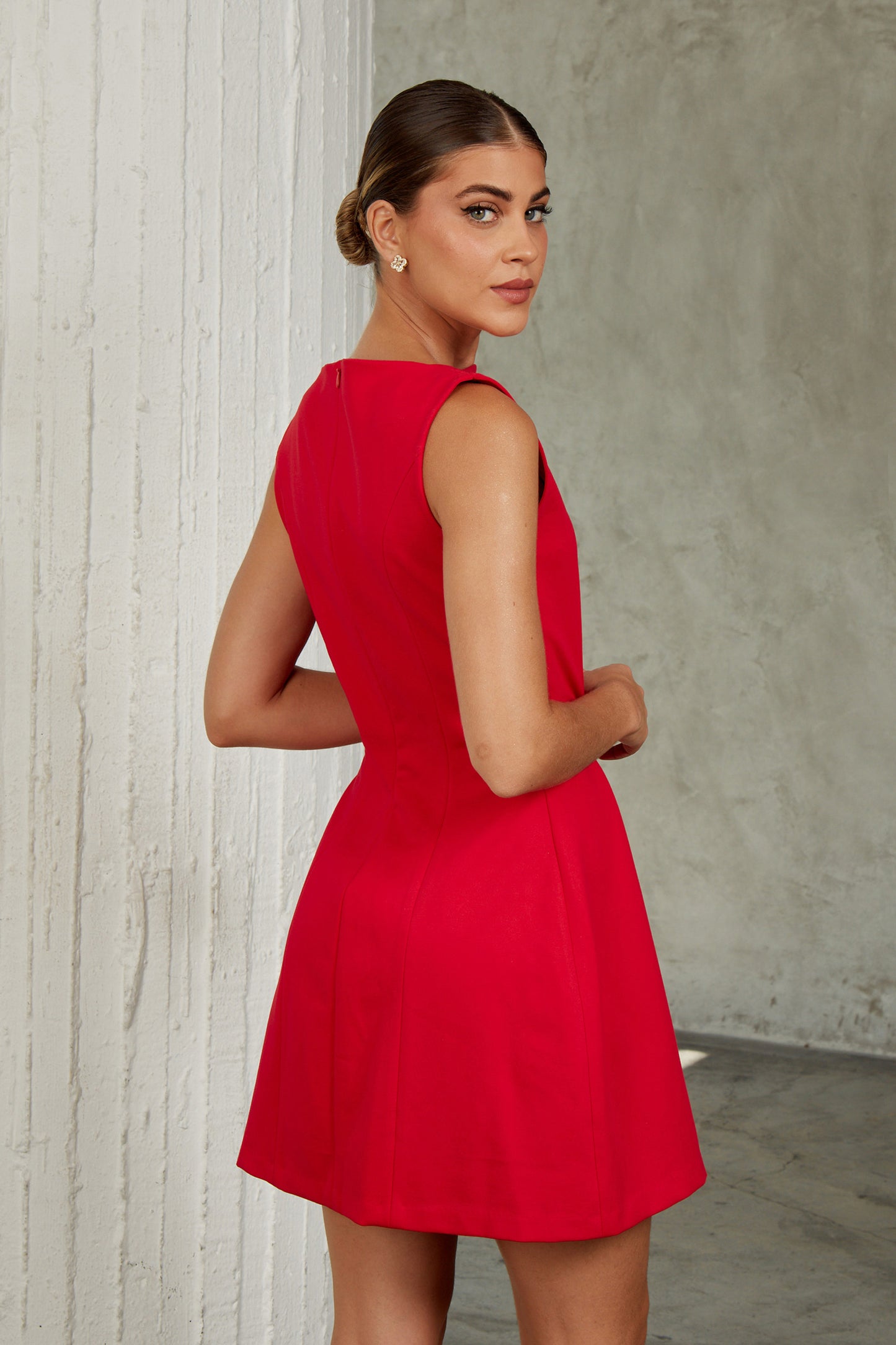 Vestido corto classy - Rojo