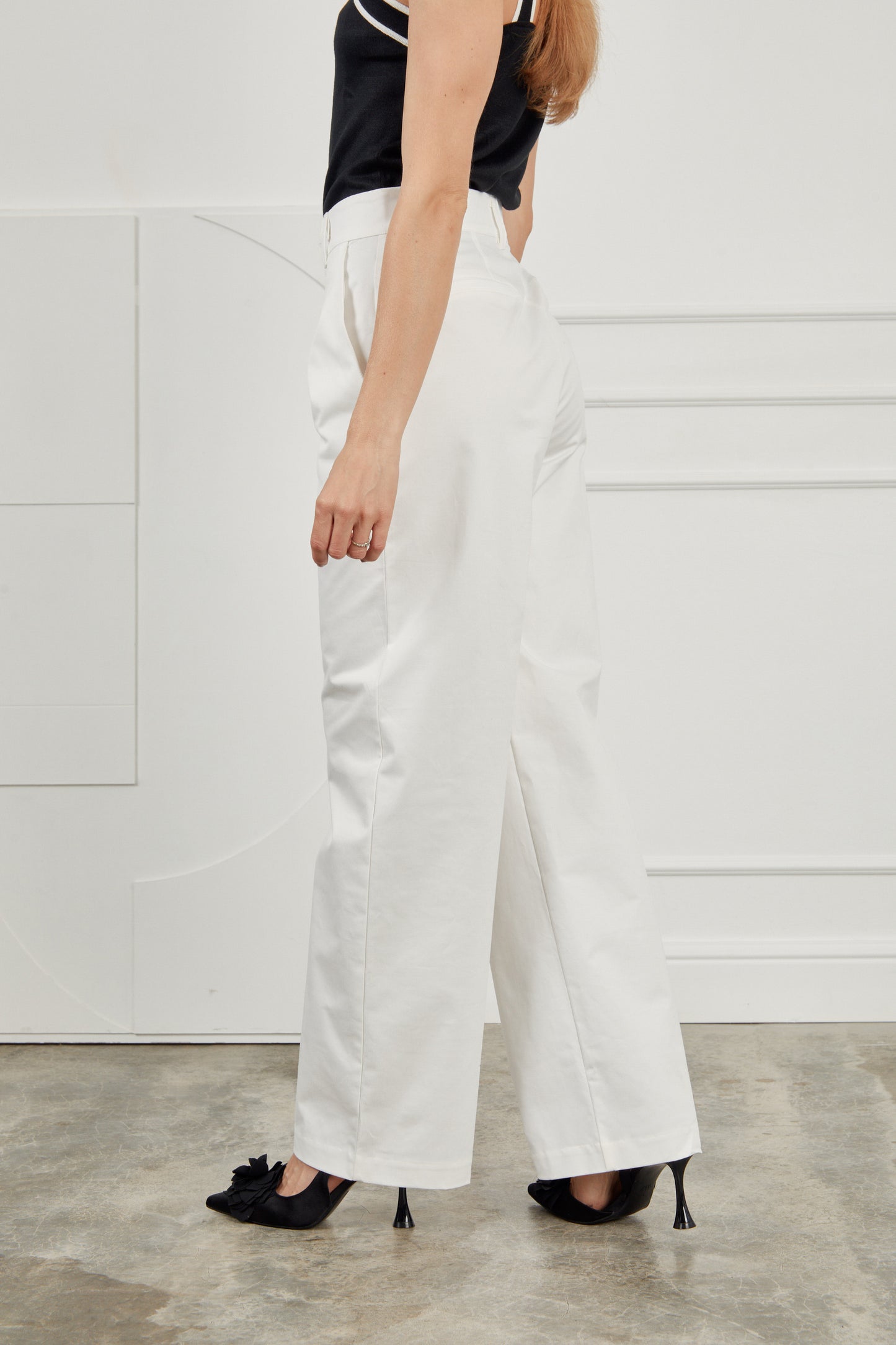 Pantalón drill wide leg - Perla