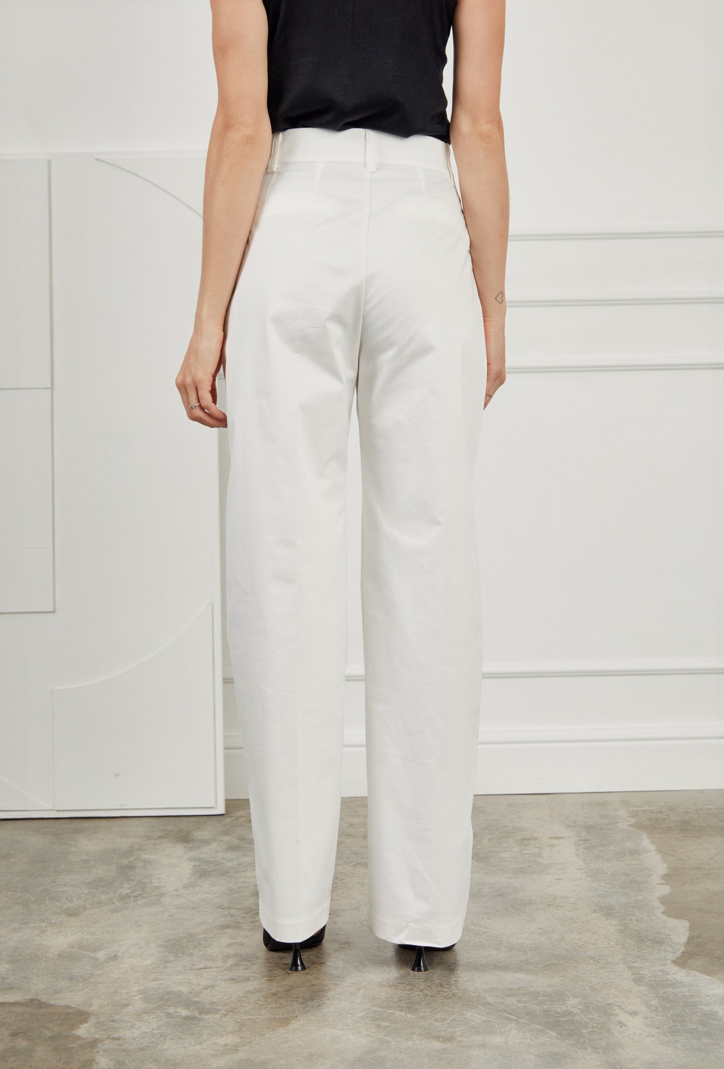 Pantalón drill wide leg - Perla