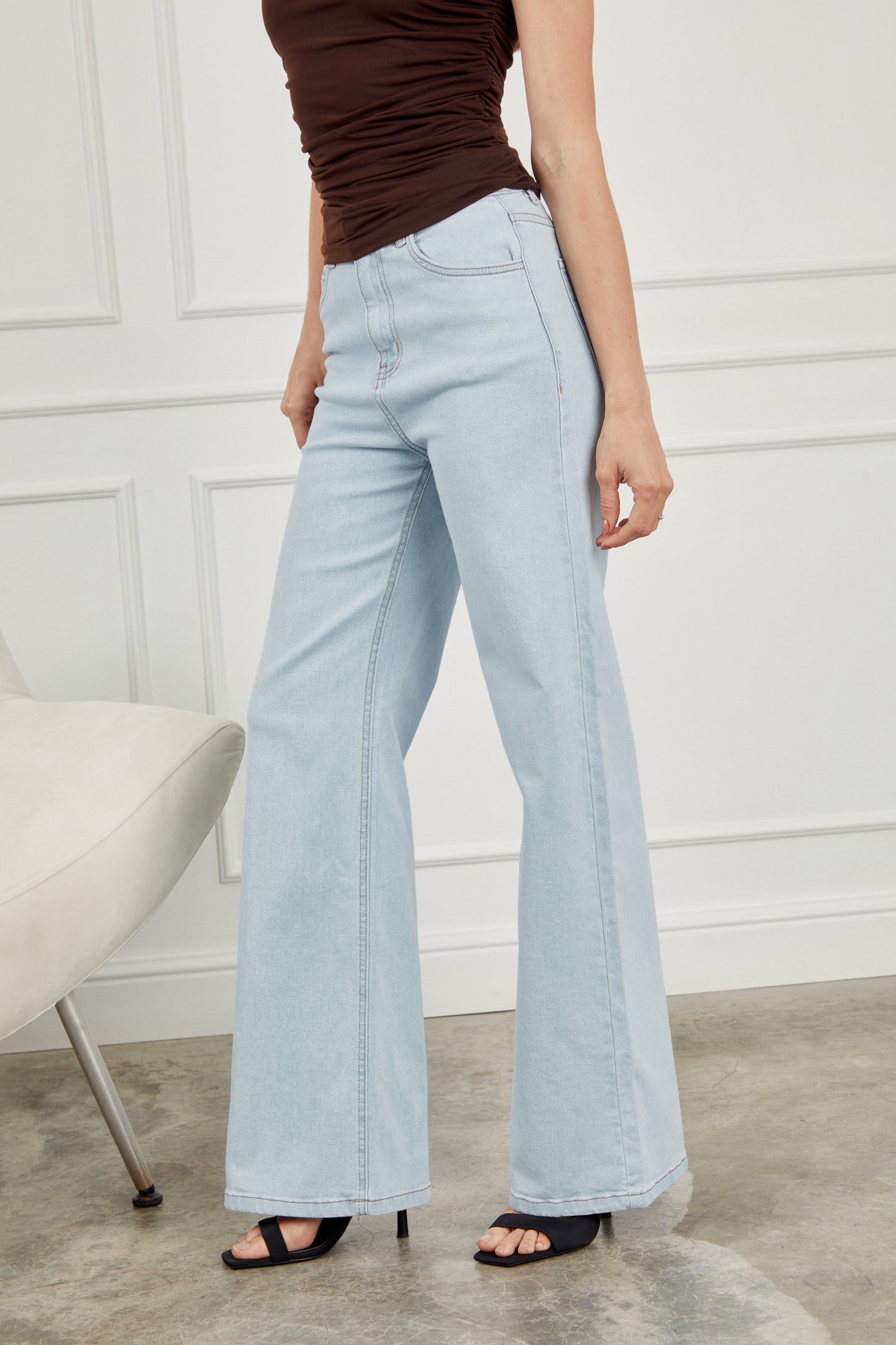 Jean wide leg curvy - Celeste