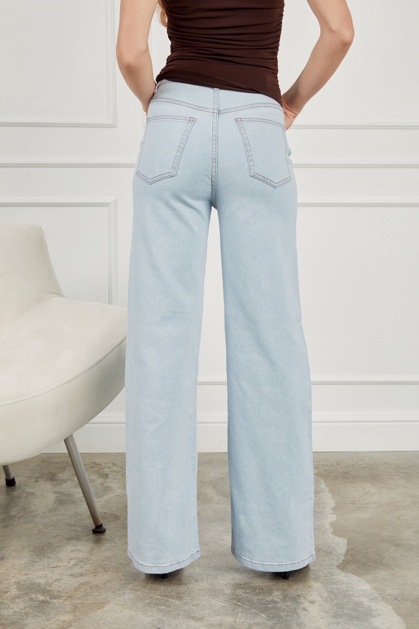 Jean wide leg curvy - Celeste