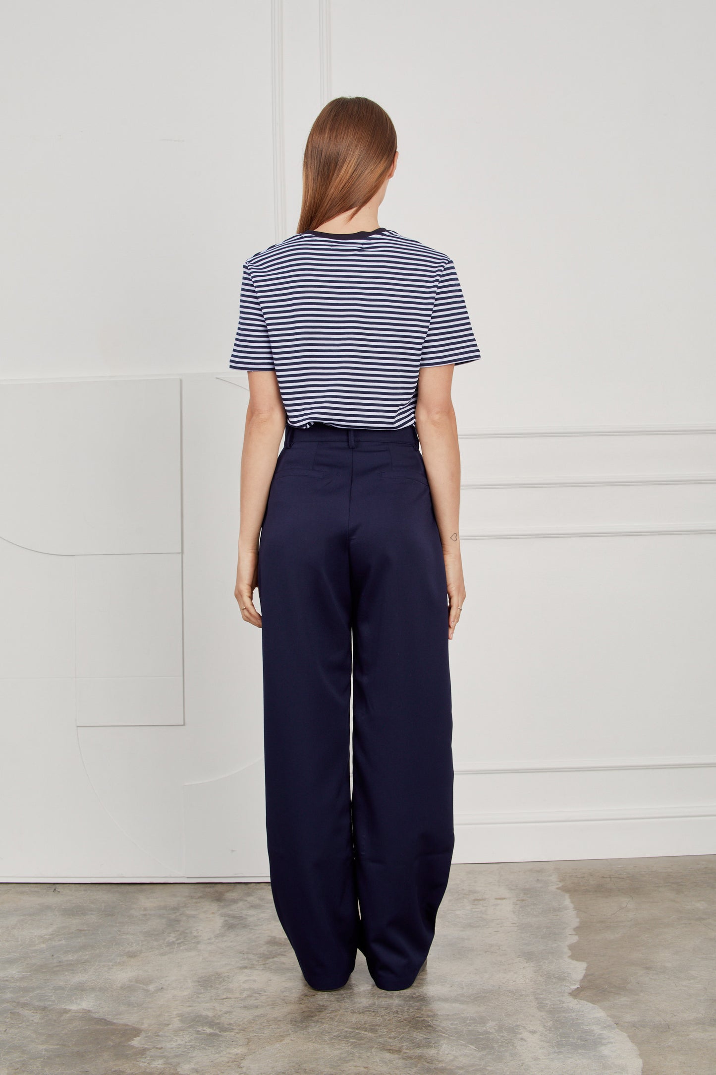 Pantalón drill wide leg - Azul