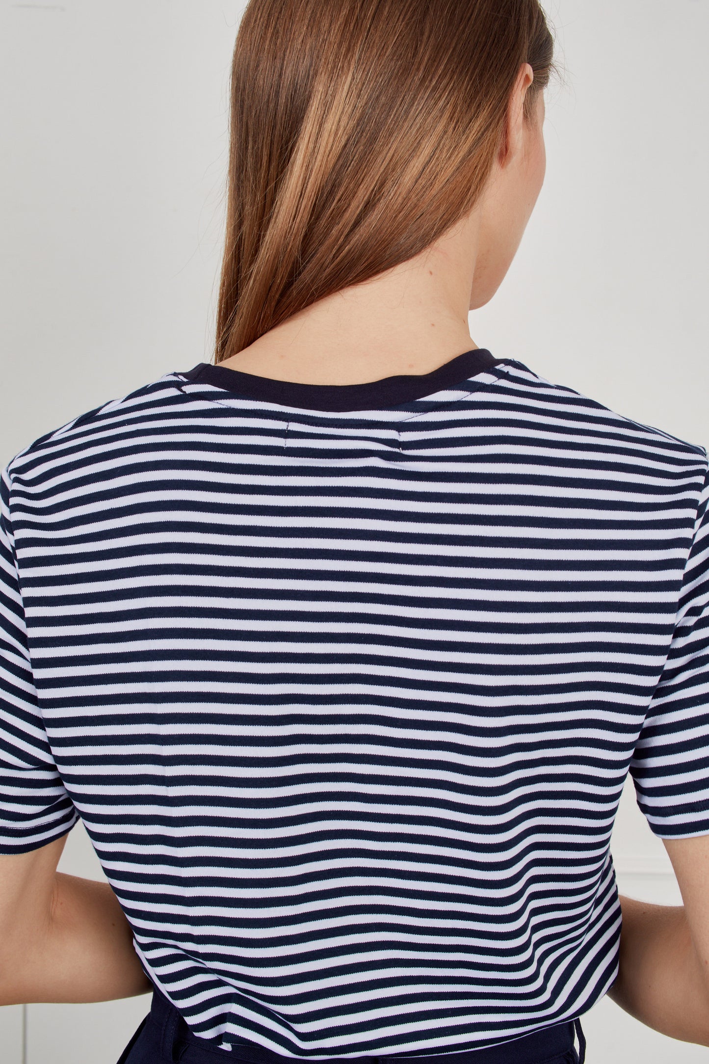 Camiseta algodón rayas - Azul