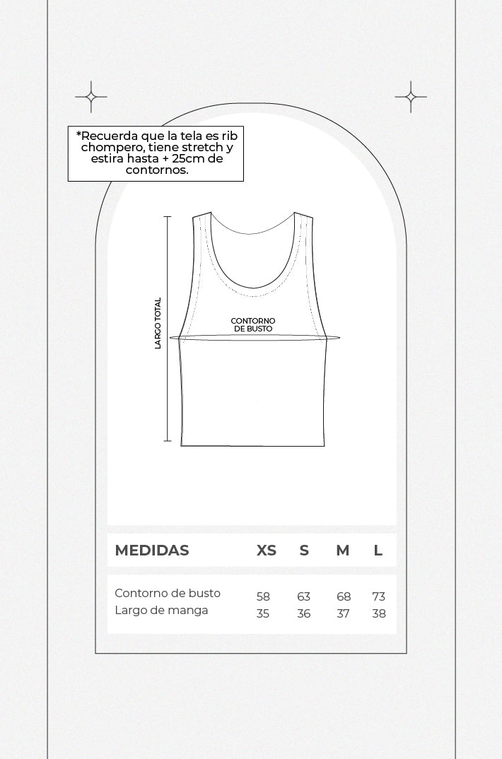Top rib escote ovalado - Negro