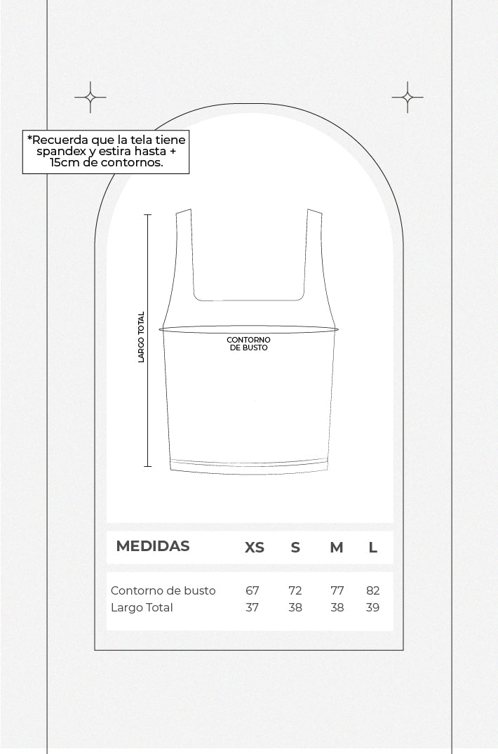 Shaping top cuadrado - Perla