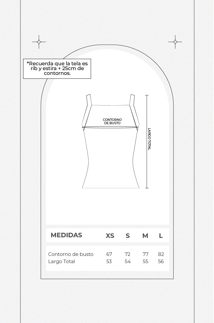 Top rib halter recto - Negro rayas