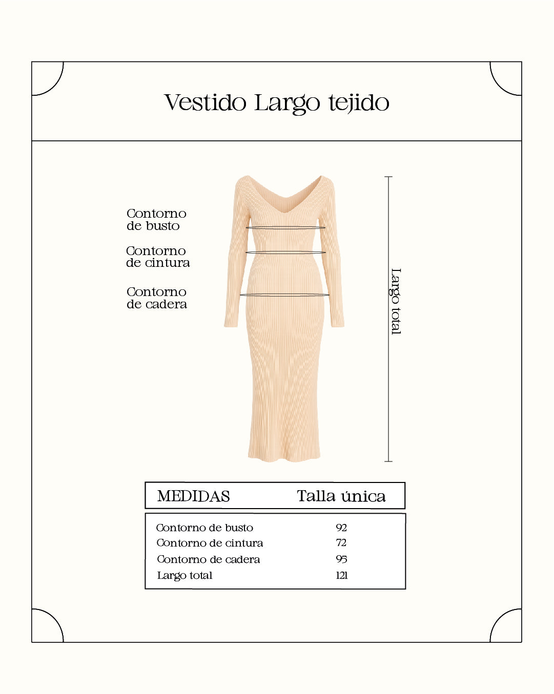 Vestido largo tejido - Perla