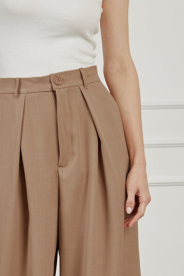 Pantalón sastre extra wide leg - Topo