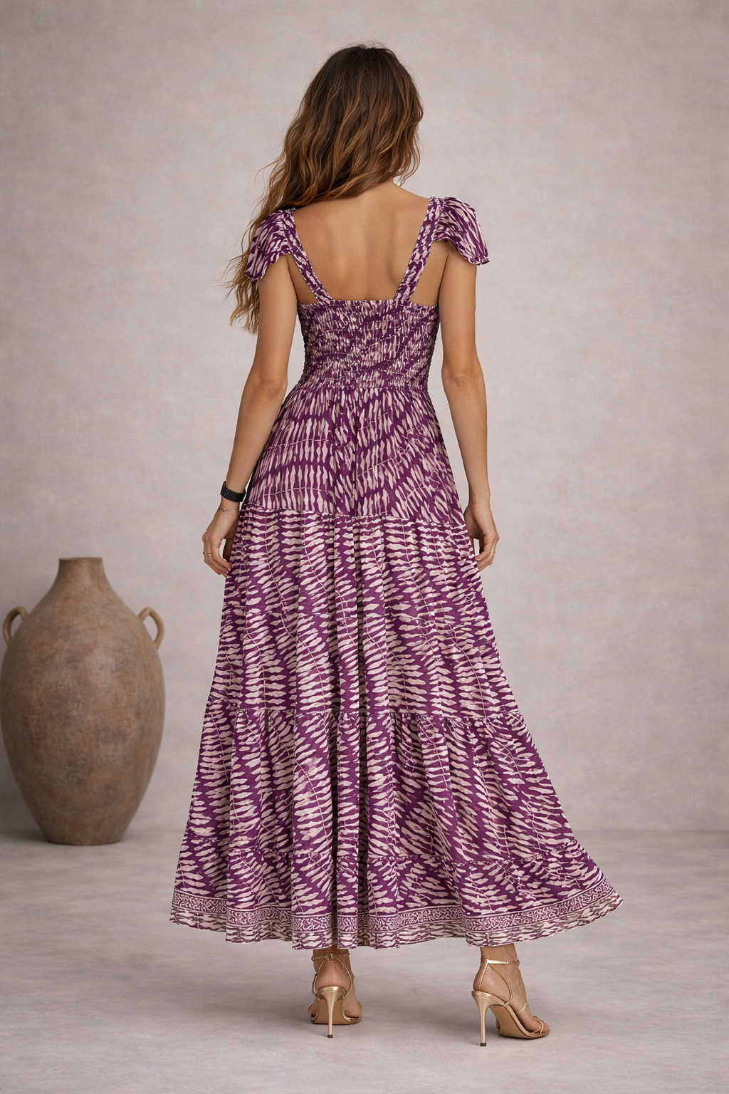 VESTIDO BOMBAY - VINO