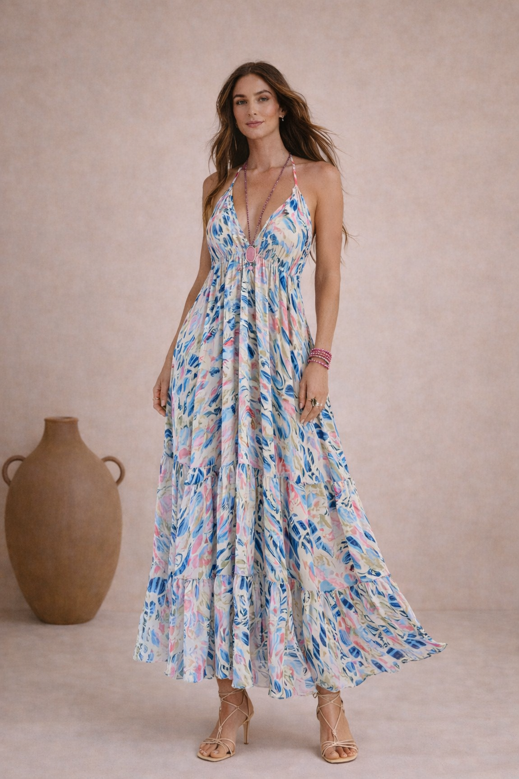 VESTIDO AMARA - CELESTE MIX