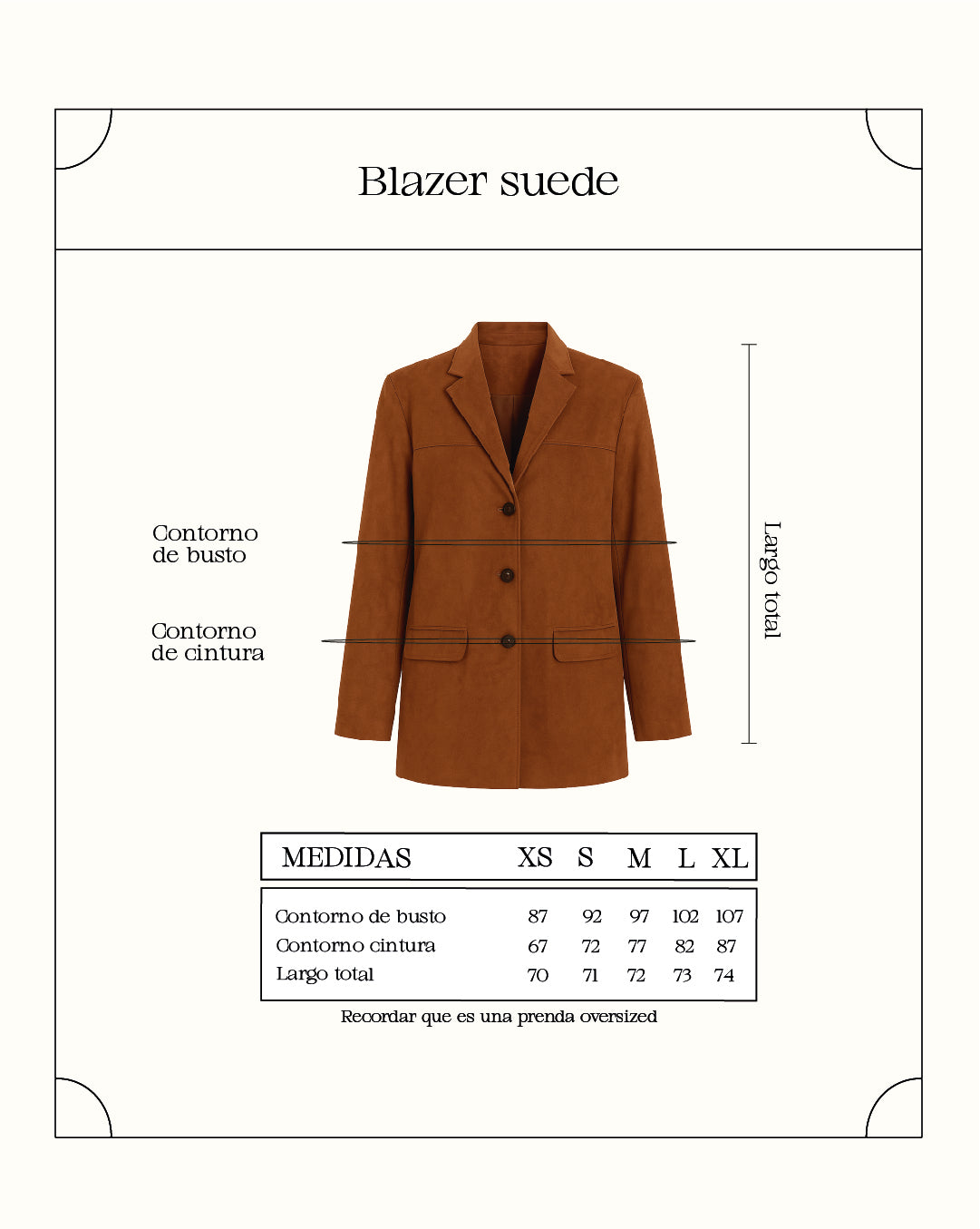 Blazer de suede - Camel