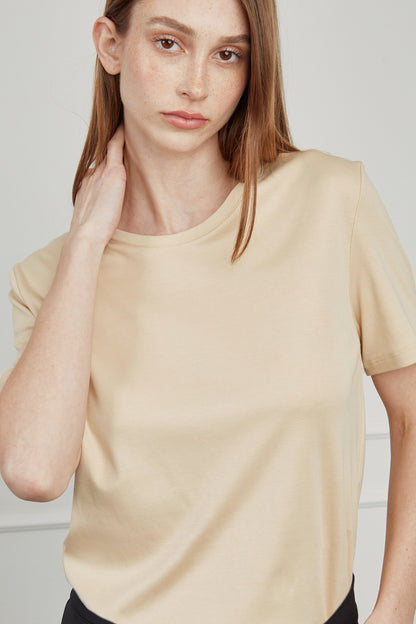 Camiseta algodón pima - Beige
