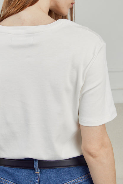Camiseta algodón pima - Blanco
