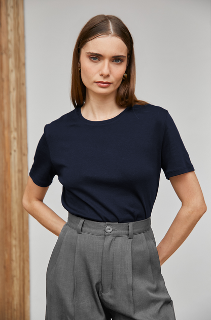 Camiseta algodón pima - Azul